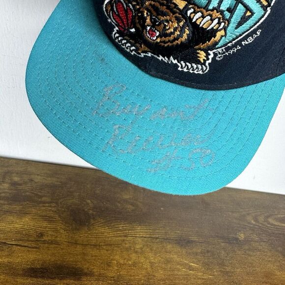 1994 Vancouver Grizzlies New Era Snapback Hat Signed By Bryant Reeves Vintage - Picture 4 of 11